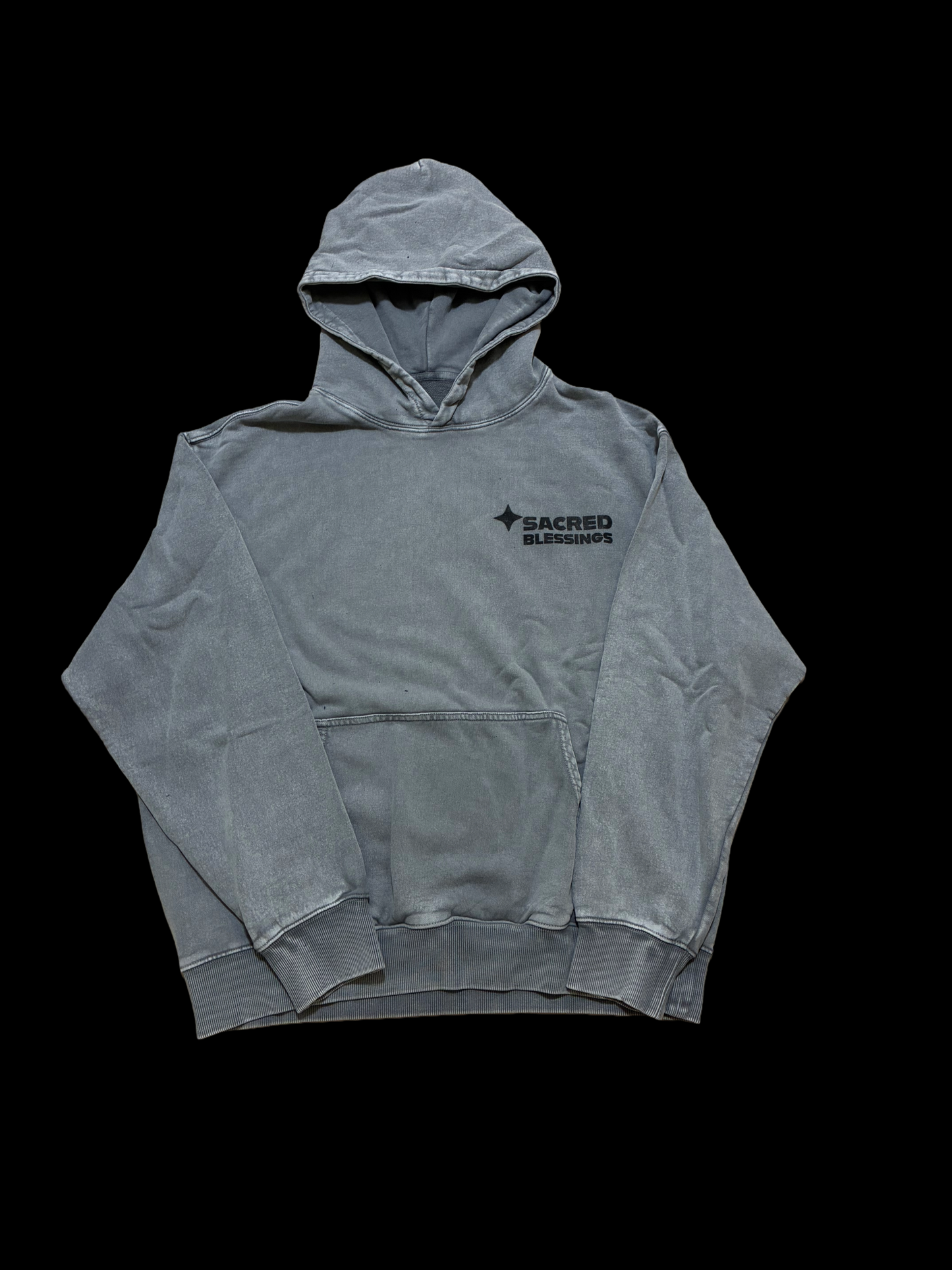 Sacred Blessings 'GENESIS' Acid Grey Hoodie