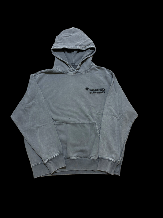 Sacred Blessings 'GENESIS' Acid Grey Hoodie