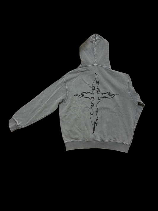 Sacred Blessings 'GENESIS' Acid Grey Hoodie
